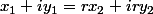 x_1+iy_1=rx_2+iry_2