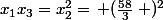 x_1x_3=x_2^2=\left (\frac{58}{3}\right )^2