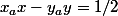 x_ax-y_ay=1/2