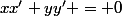 xx'+yy' = 0