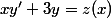 xy'+3y=z(x)