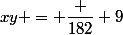 xy = \dfrac {182} 9