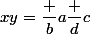 xy=\dfrac ba\dfrac dc