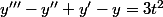 y'''-y''+y'-y=3t^2