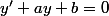 y'+ay+b=0