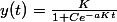y(t)=\frac{K}{1+Ce^{-aKt}}