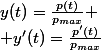 y(t)=\frac{p(t)}{p_{max}}
 \\ y'(t)=\frac{p'(t)}{p_{max}}