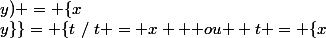 (x;y) = \{x;\{x;y\}\}= \{t~/~t = x \text { ou } t = \{x;y\}\}