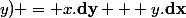 \green DB(x;y) = x.\textbf{dy} + y.\textbf{dx}
