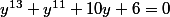 y^{13}+y^{11}+10y+6=0