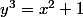 y^3=x^2+1