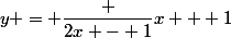 y = \dfrac {2x - 1}{x + 1}