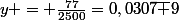 y = \frac{77}{2500}=0,0307\bar 9