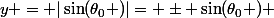 y = |\sin(\theta_0 )|= \pm \sin(\theta_0 ) 