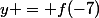 y = f(-7)