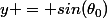 y = sin(\theta_0)
