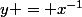 y = x^{-1}