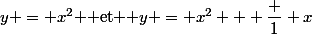 y = x^2 $ et $ y = x^2 + \dfrac 1 x