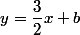 y=\dfrac{3}{2}x+b