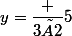 y=\dfrac {3×2}{5}