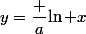 y=\dfrac a{\ln x}