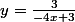 y=\frac{3}{-4x+3}
