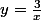 y=\frac{3}{x}