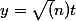y=\sqrt(n)t