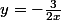 y=-\frac{3}{2x}