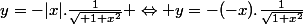 y=-|x|.\frac{1}{\sqrt{ 1+x^{2}}} \Leftrightarrow y=-(-x).\frac{1}{\sqrt{1+x^{2}}}