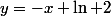 y=-x+\ln 2