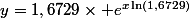y=1,6729\times e^{x\ln(1,6729)}