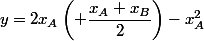 y=2x_A\left( \dfrac{x_A+x_B}{2}\right)-x_A^2