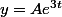 y=Ae^{3t}
