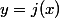 y=j(x)