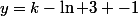 y=k-\ln 3 -1