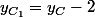 y_{C_1}=y_C}-2