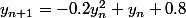 y_{n+1}=-0.2y_n^2+y_n+0.8