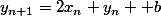 y_{n+1}=2x_n y_n +b
