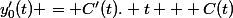 y_0'(t) = C'(t). t + C(t)