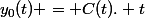 y_0(t) = C(t). t