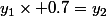 y_1\times 0.7=y_2