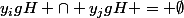y_igH \cap y_jgH = \emptyset