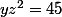 yz^2=45