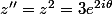 z''=z^2=3e^{2i\theta}