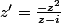 z'=\frac{-z^2}{z-i}