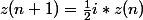 z(n+1)=\frac{1}{2}i*z(n)
