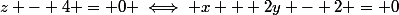 f(z) \in \R \iff f(z) = \bar{f(z)} \iff (z - 2)(z^* + i) = (z^* - 2)(z - i) \iff iz - 2z^* - 2i = -iz^* - 2z + 2i \iff i(z + z^*) + 2(z - z^*) - 4i = 0 \\  \\ \iff 2Re&nbsp;&nbsp;z + 4 im&nbsp;&nbsp;z - 4 = 0 \iff x + 2y - 2 = 0