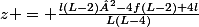 z = \frac{l(L-2)²-4f(L-2)+4l}{L(L-4)}