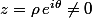 z=\rho\,e^{i\theta}\neq0